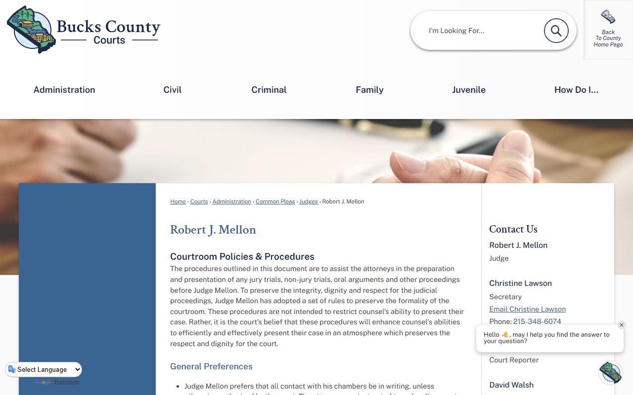 Bucks County record contents page for Levittown probate court records