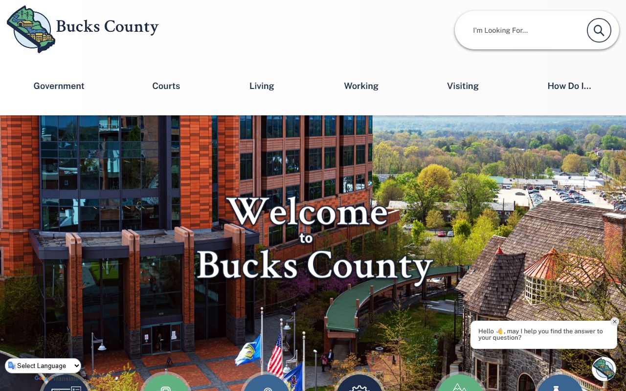 Bucks County government website for Levittown probate court records
