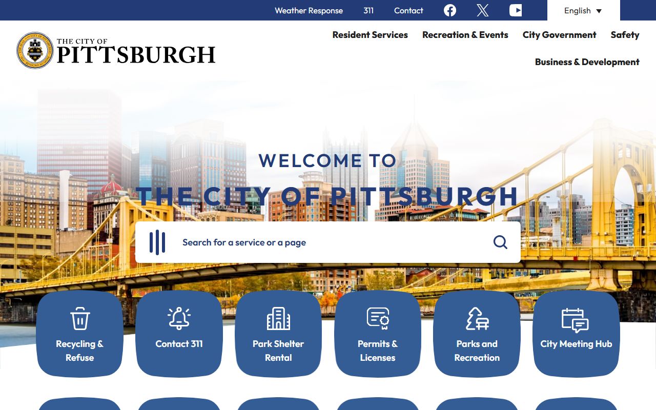 City of Pittsburgh government portal used during probate and estate administration