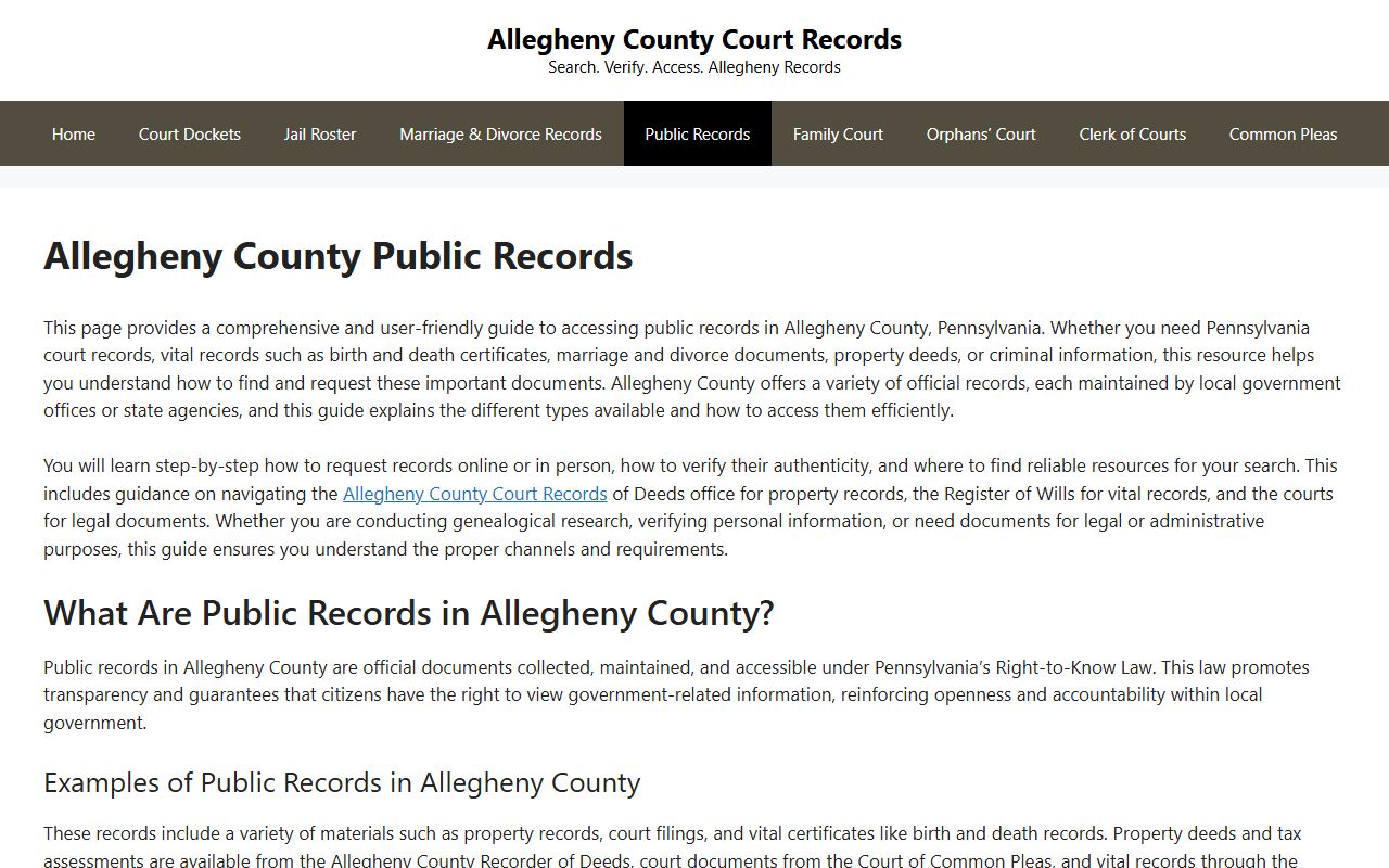 allegheny county register of wills records portal probate court records