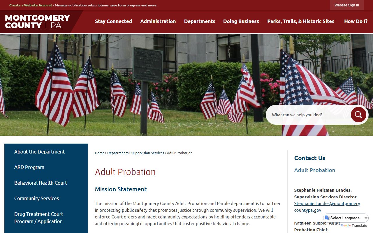 Montgomery County Register of Wills official county page in Norristown Pennsylvania