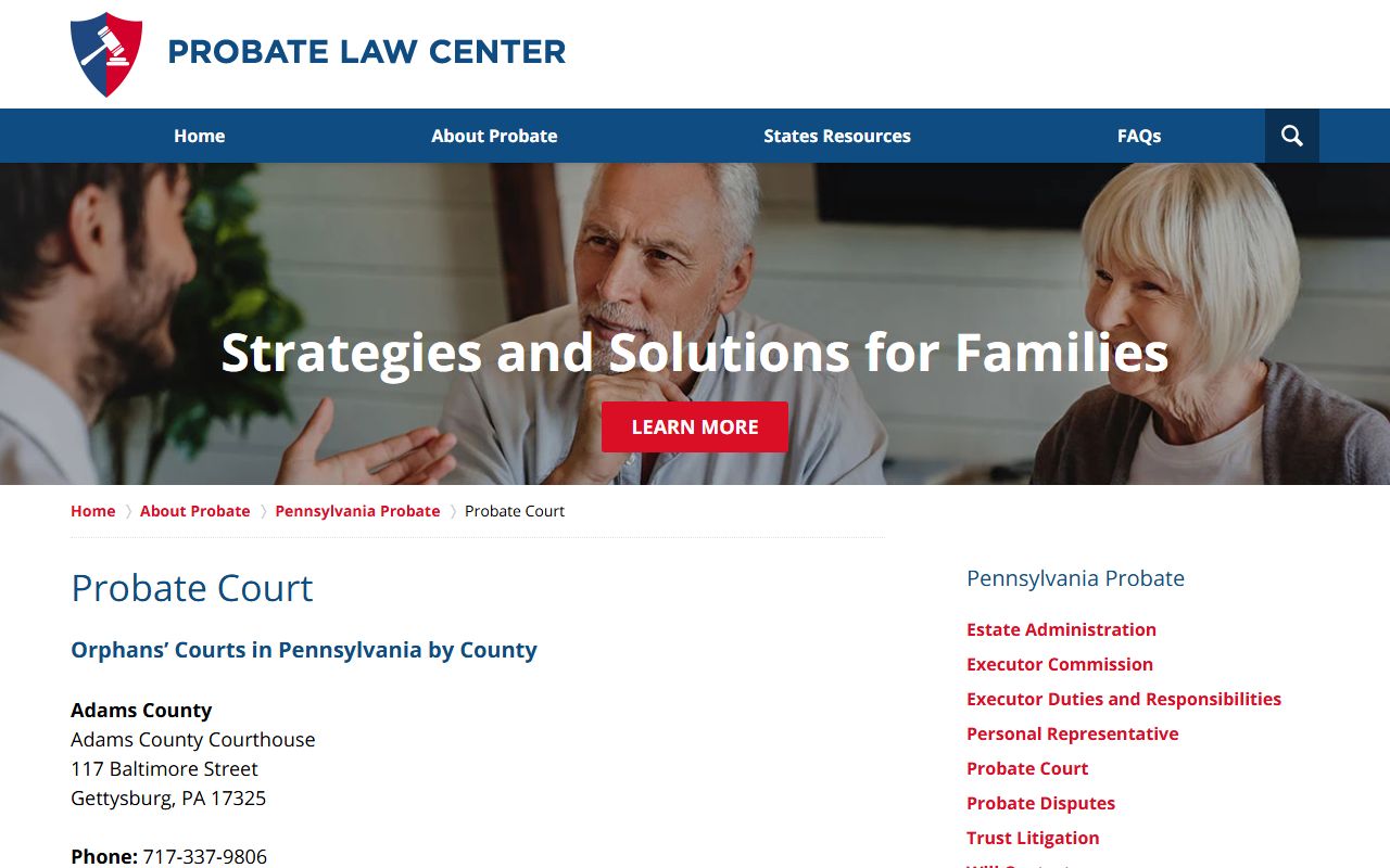 Pennsylvania probate court information resource for Northampton County estate proceedings